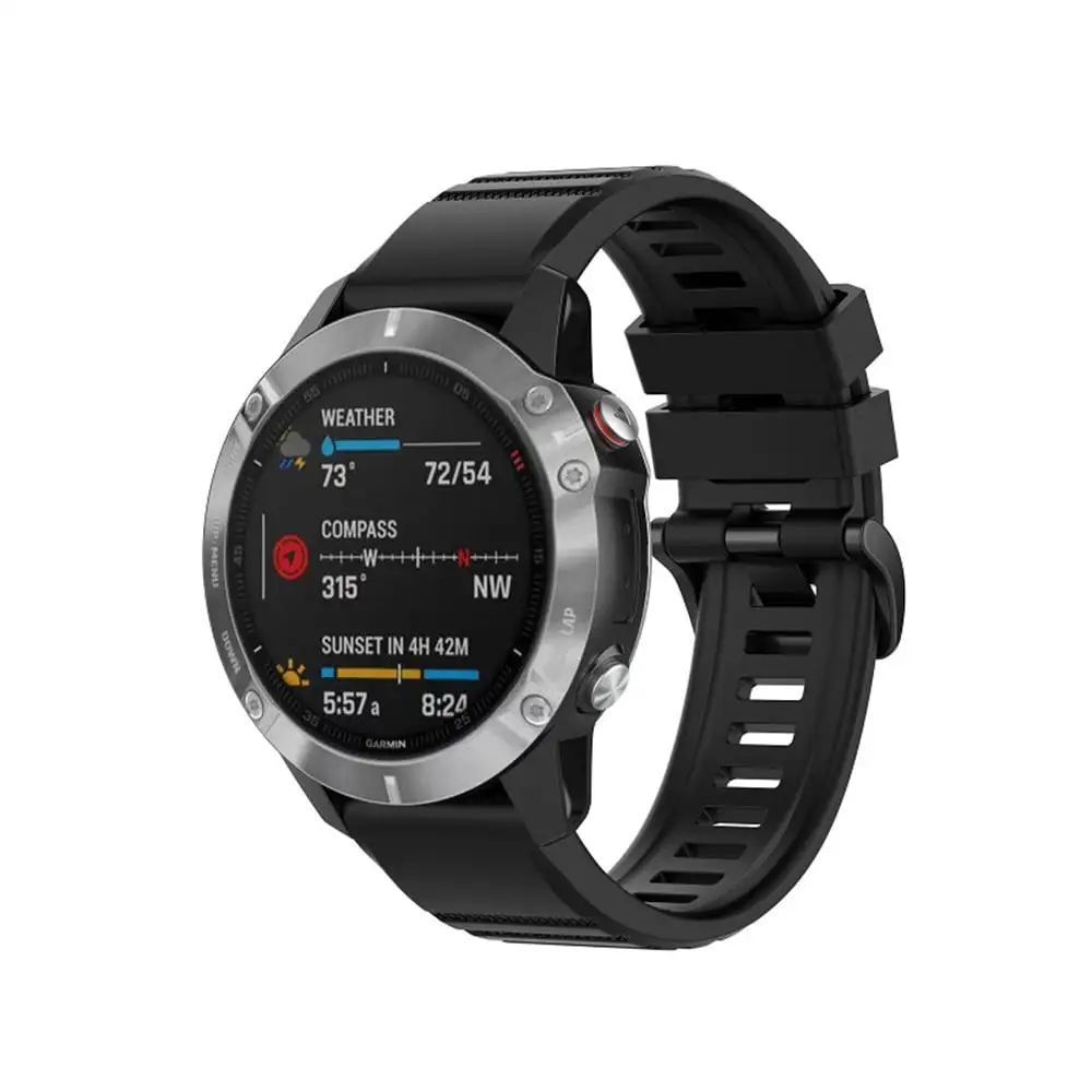 Silikoneurrem Garmin Fenix 6X Sort - Billede 3
