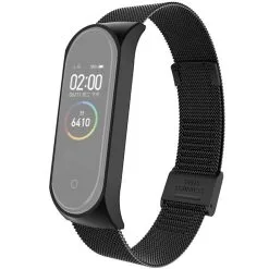 Metalrem Til Xiaomi Mi Band 4 / 3 Sort