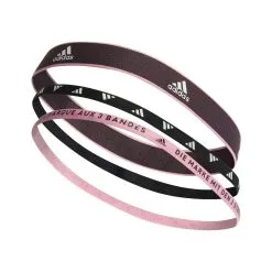 Adidas Pandebånd 3-pak Sort/Lilla/Rosa
